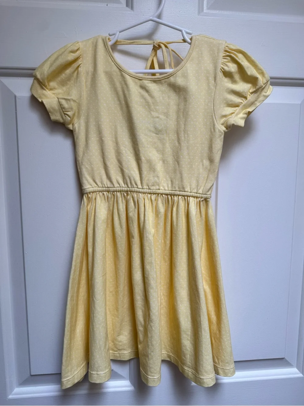 Omi Jo Yellow with White Polka Dot Twirl Dress Girl size 4 (A) Well Dressed Wolf